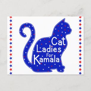 Cat Ladies voor de presidentsverkiezingen van 2024 Briefkaart