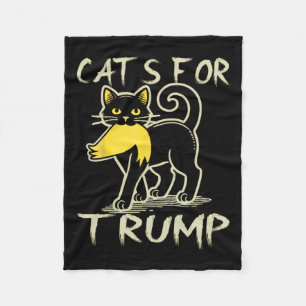 Cat Ladies voor Donald Trump 2024 Sarcastische Ver Fleece Deken