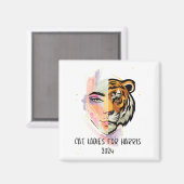 Cat Ladies voor Harris 2024 Magneet (Voorkant / Achterkant)