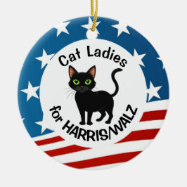 Cat Ladies voor Harris/Walz Design Keramisch Ornament