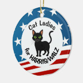 Cat Ladies voor Harris/Walz Design Keramisch Ornament (Links)