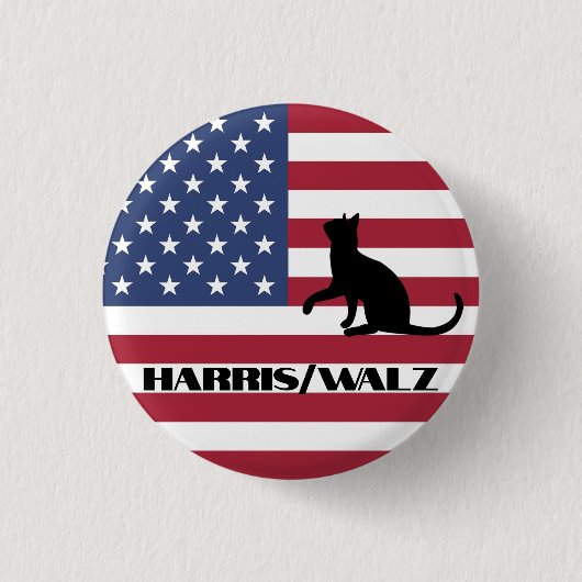 Cat Ladies voor Harris/Walz Design Ronde Button 3,2 Cm (Voorkant)