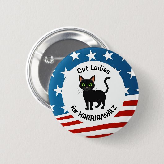 Cat Ladies voor Harris/Walz Design Ronde Button 5,7 Cm (Voorkant /achterkant)