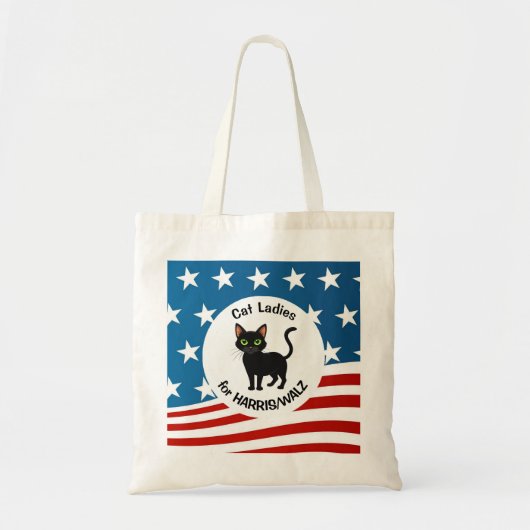 Cat Ladies voor Harris/Walz Design Tote Bag (Voorkant)