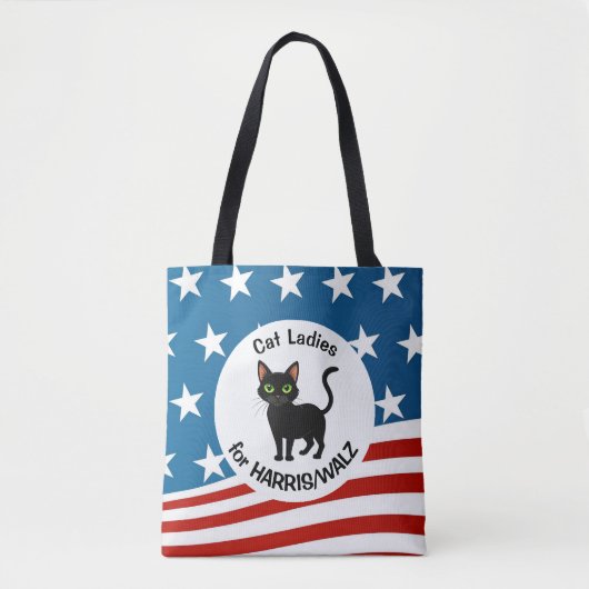 Cat Ladies voor Harris/Walz Design Tote Bag (Voorkant)