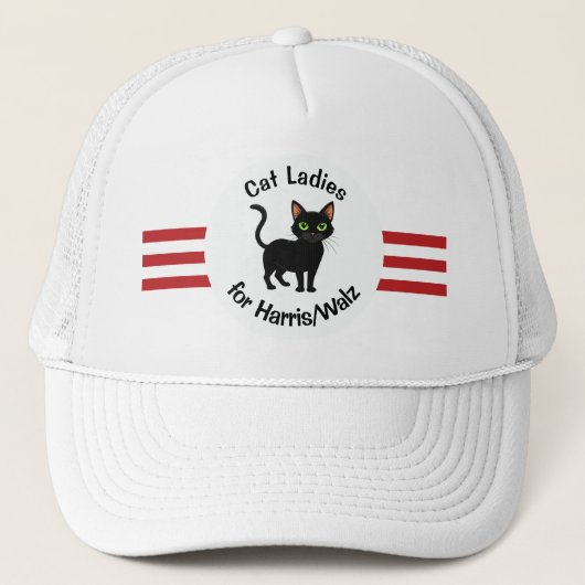 Cat Ladies voor Harris/Walz Design Trucker Pet (Voorkant)