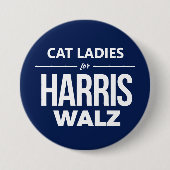 Cat Ladies voor Harris Walz Ronde Button 7,6 Cm (Voorkant)