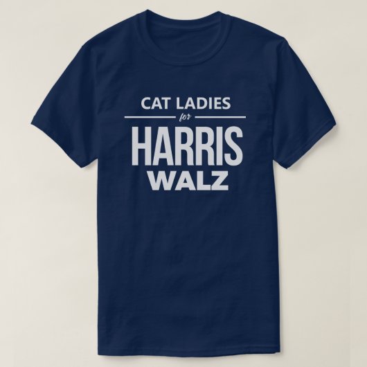 Cat Ladies voor Harris Walz T-shirt (Design voorkant)