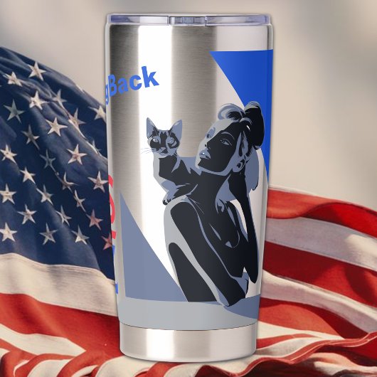 Cat Ladies voor Harris Walz - We gaan niet terug! Geïsoleerde Drinkbeker