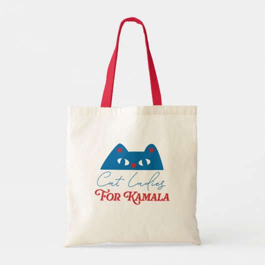 Cat Ladies voor Kamala grappig 2024 Tote Bag (Achterkant)