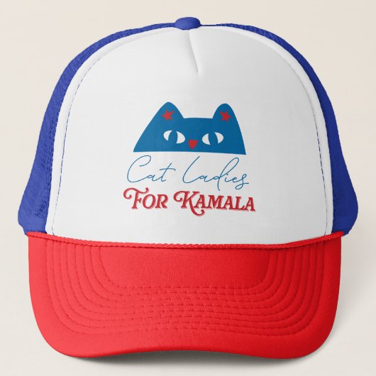 Cat Ladies voor Kamala grappig 2024 Trucker Pet (Voorkant)