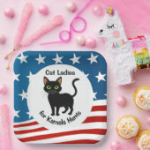 Cat Ladies voor Kamala Harris Design Papieren Bordje (Feest)