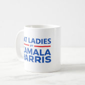 Cat Ladies voor Kamala Harris Koffiemok (Voorkant links)