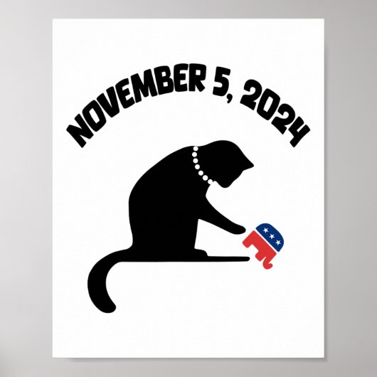 Cat Ladies voor Kamala Harris Poster (Voorkant)