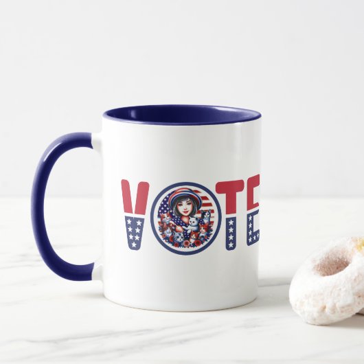 Cat Ladies voor Kamala Mok (Met donut)