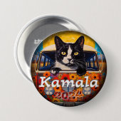 Cat Ladies voor Kamala Politieke Button (Voorkant /achterkant)