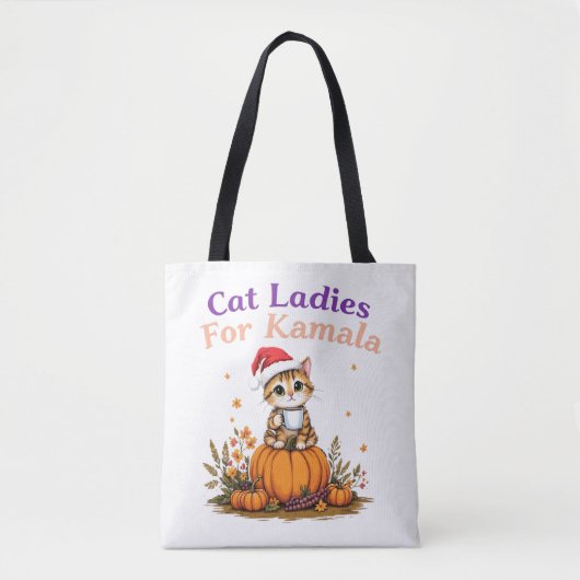 Cat Ladies voor Kamala: Show Ondersteuning voor Ka Tote Bag (Voorkant)