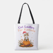 Cat Ladies voor Kamala: Show Ondersteuning voor Ka Tote Bag (Achterkant)