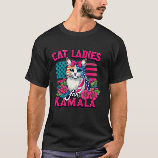 Cat Ladies voor Kamala T Shirt (Voorkant)