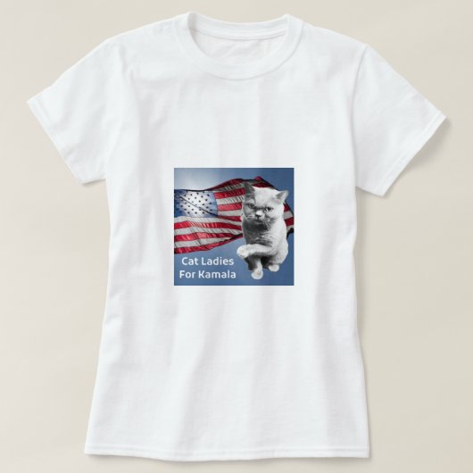 Cat Ladies voor Kamala T-shirt (Design voorkant)