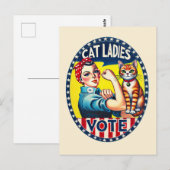 Cat Ladies Vote Briefkaart (Voorkant / Achterkant)