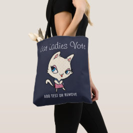 Cat Ladies Vote Funny Script Chic Schattige Femini Tote Bag