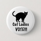 Cat Ladies Vote Ronde Button 5,7 Cm (Voorkant)