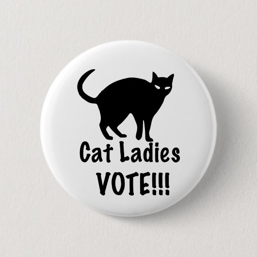 Cat Ladies Vote Ronde Button 5,7 Cm (Voorkant)
