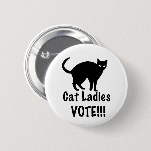 Cat Ladies Vote Ronde Button 5,7 Cm (Voorkant /achterkant)