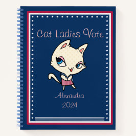 Cat Ladies Vote Script Funny Bold Schattige Femini Notitieboek