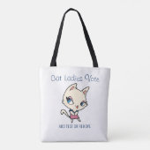 Cat Ladies Vote Script Funny Bold Schattige Femini Tote Bag (Achterkant)