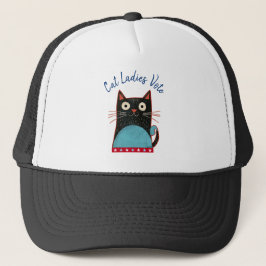 Cat Ladies Vote Script Rustieke Feminist Funny Sch Trucker Pet