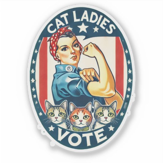 Cat Ladies Vote Sticker (Voorkant)