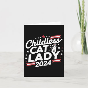 Cat Lady 2024 Grappige Politieke Verkiezingen Demo Kaart