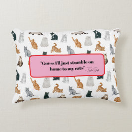 Cat Lady Accent Pillow Kussen