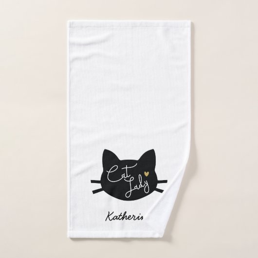Cat Lady Bad Handdoek (Handdoek)