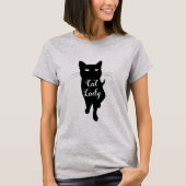 Cat Lady Black kat gothic cat T-shirt (Voorkant)