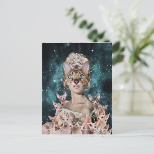 Cat Lady Briefkaart (Staand voorkant)