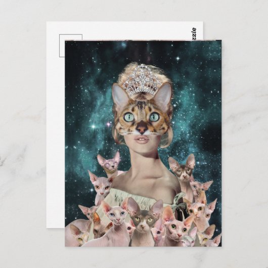 Cat Lady Briefkaart (Voorkant / Achterkant)