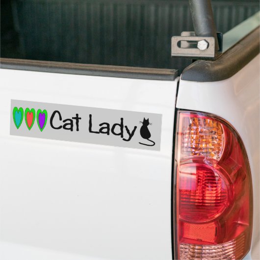 "Cat Lady"-Bumpersticker Bumpersticker (Op Truck)
