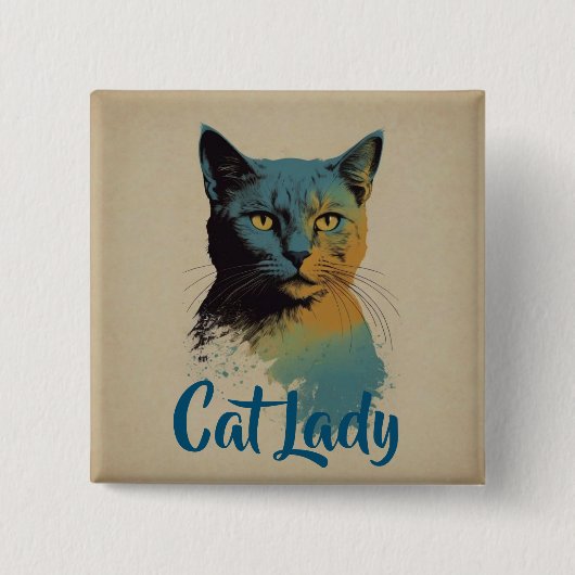 Cat Lady Button (Voorkant)
