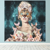 Cat Lady Canvas Afdruk (Insitu (Houten vloer))