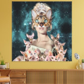 Cat Lady Canvas Afdruk (Insitu (Woonkamer))
