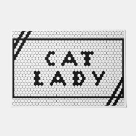 Cat Lady Cat Lover Tegel Deurmat