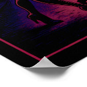 Cat Lady -Cats Art Lover- City Night Comic Graphic Poster (Hoek)