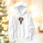 Cat Lady Christmas Elf Boy's Hoodie