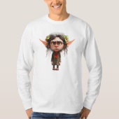 Cat Lady Christmas Elf Mannen T-shirt (Voorkant)