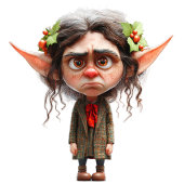 Cat Lady Christmas Elf Mannen T-shirt