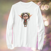 Cat Lady Christmas Elf Vrouwen T-shirt