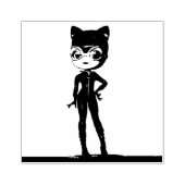 CAT LADY CUTE RUBBER STAMP RUBBERSTEMPEL (Afrduk)